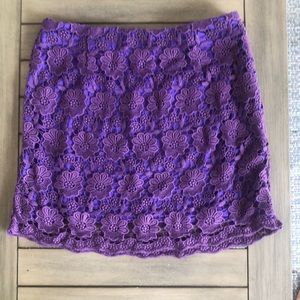 Floral crochet skirt
